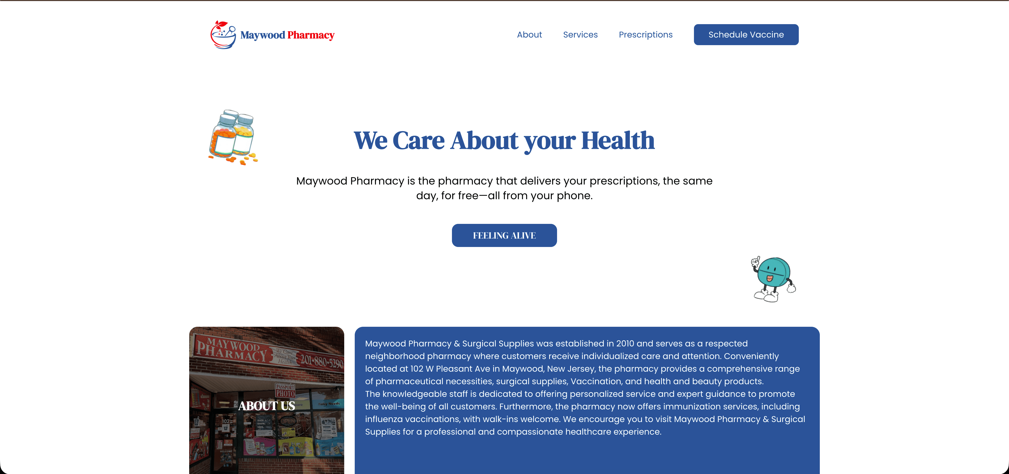 The Maywood Pharmacy — Pharmacy project by Zyron Labs